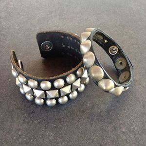 Vintage Jewelry - Retro/Rockabilly Studded Cuff Bracelets Vintage Jewelry - Retro/Rockabilly Studded Cuff Bracelets